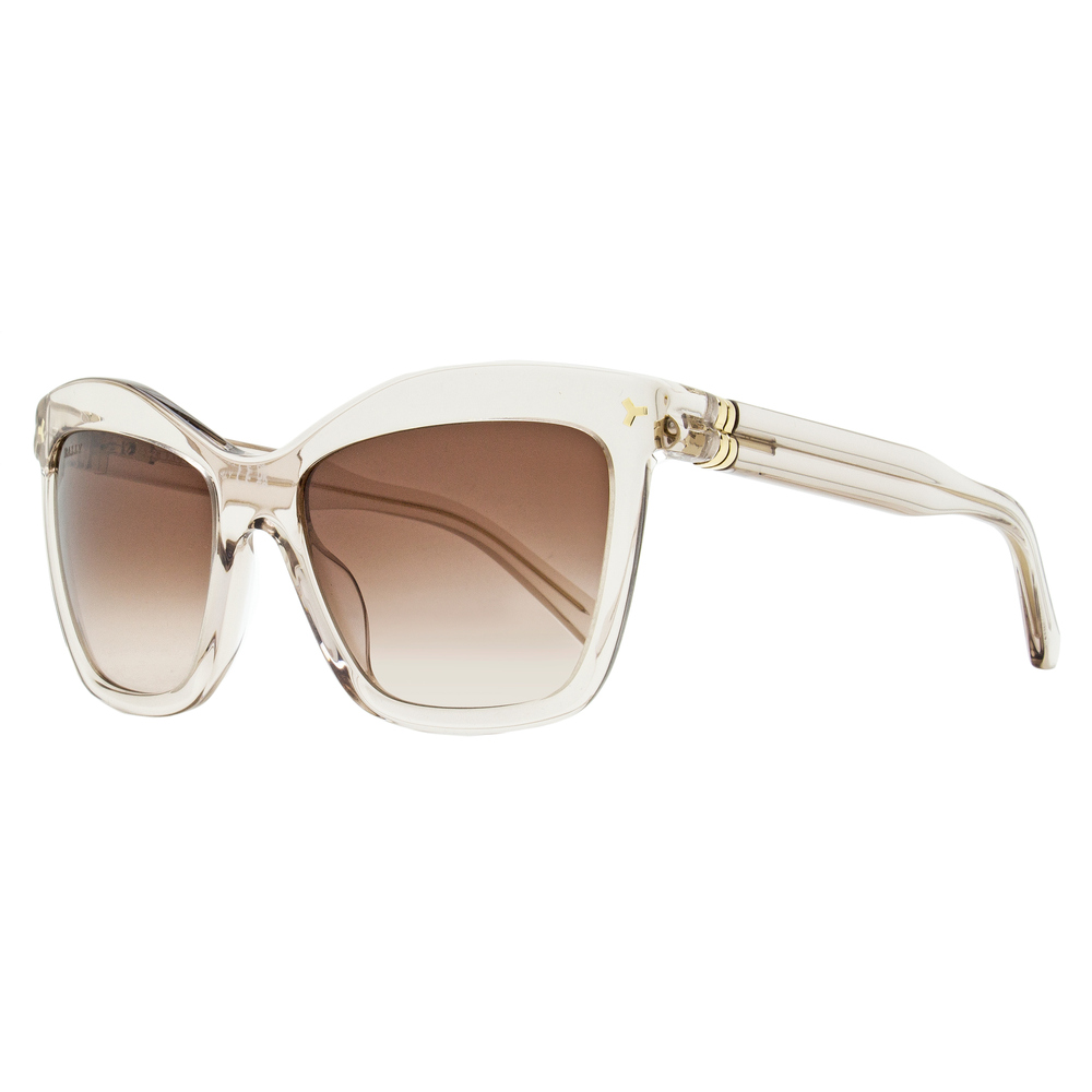 Bally Butterfly Sunglasses BY0082 57F Transparent Beige 56mm